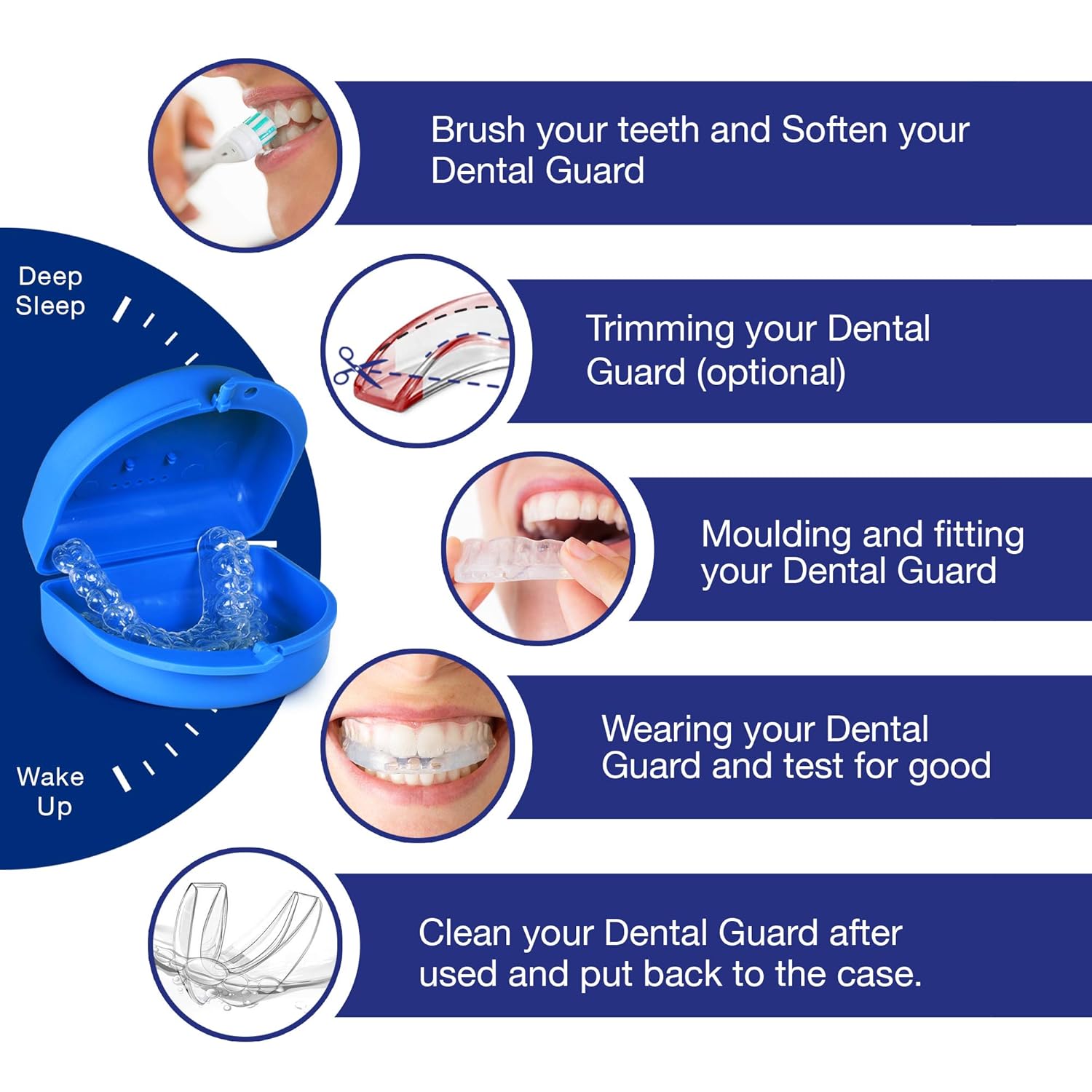 Mouth Guard for Grinding Teeth, Night Guard, Moldable Dental Guard, Professional Mouth Grinding Guard, Comfortable Custom Mold for Clenching, Bruxism, Whitening Tray & Sports Guard (4 Pack, 2 Sizes) : Beauty