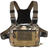 VOTAGOO Tactical Chest Pack EDC Chest Bag 2L Utility Molle Chest Rig Pouch with CCW Compartment Adjustable Strap Outdoor