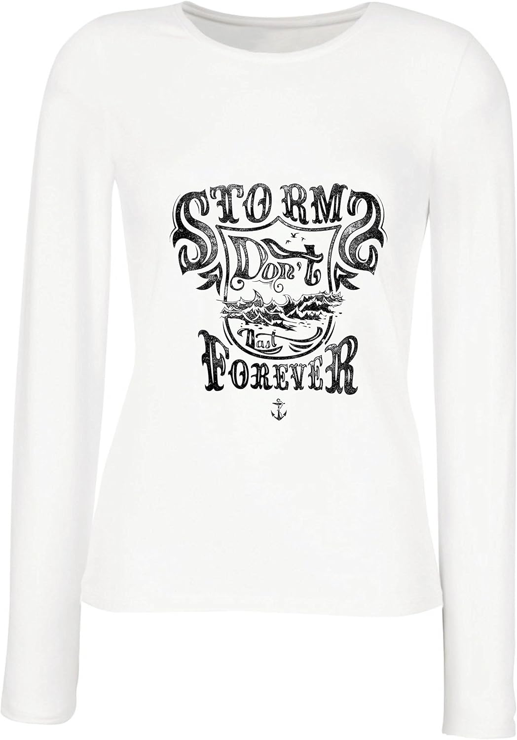 Lepni Me Maniche Lunghe Femminili T Shirt La Tempesta Non Dura Per Sempre Le Migliori Citazioni Incoraggianti Sulla Vita Incredibili Frasi Ispiratrici Amazon It Abbigliamento