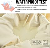KAHEIGN 3m x 3m x 3m Sun Shade Sail Cream 98% UV Block 180gsm Waterproof view 3