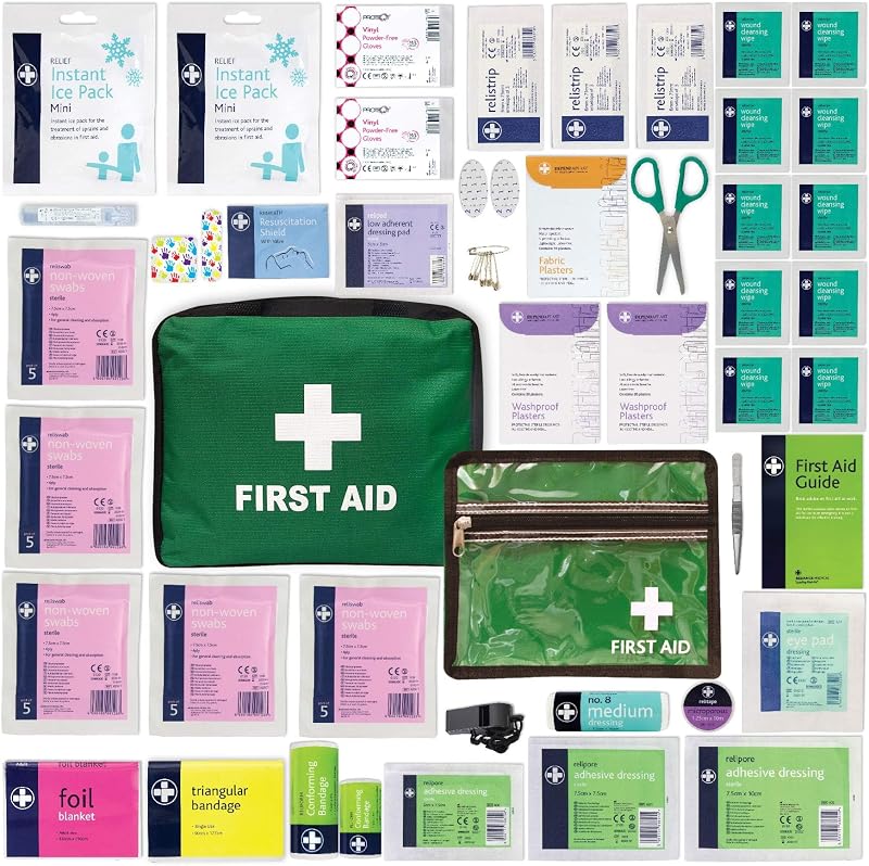 Pièces de premiers soins de la trousse de premiers soins plastiques 160 pièces - composant de kit de sauvetage de haute qualité avec normes européennes