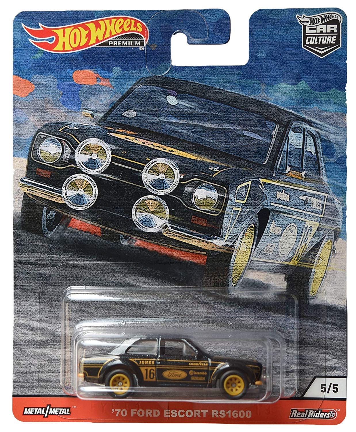 Hot Wheels Car Culture Door Slammers '70 Ford Escort RS1600 5/5, Black