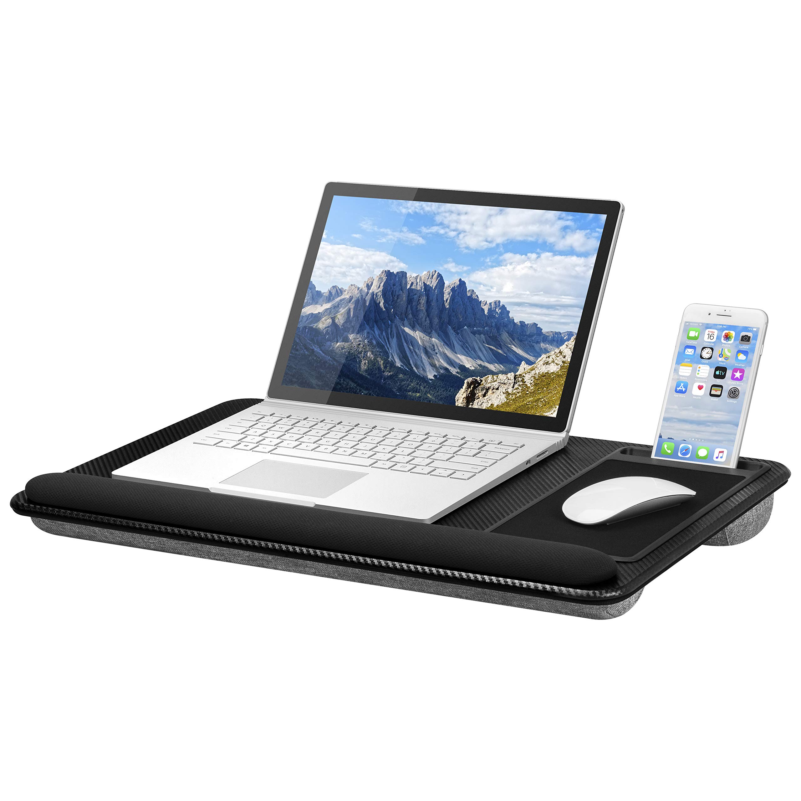 LapGear Home Office Pro Lap Desk with Wrist Rest, Mouse Pad, and Phone