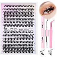 Wleec Beauty Wispy Lash Clusters – 120 Stück, D-Curl, Schwarz, Für DIY-Wimpernverlängerungen Zu Hause