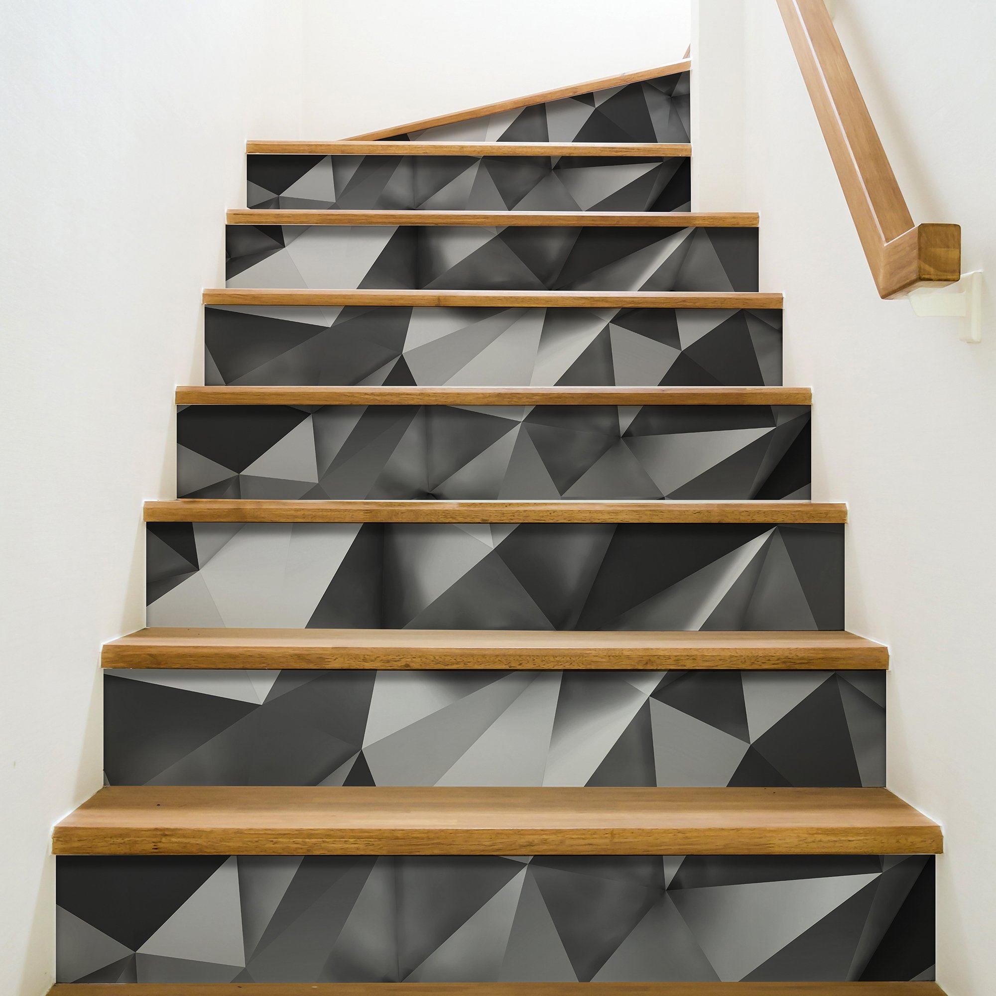 PLAGE 3 STAIRS STICKERS, Vinyl, Gray, 100 x 0.1 x 19 cm