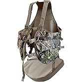 AUSCAMOTEK Camouflage Hunting Vest with Detachable Seat Cushion for Turkey Dove and Upland Bird Hunting