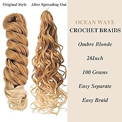 Blonde Ombre Boho Braiding Hair 27/613 Synthetic