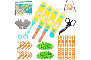 SpringFlower Cardboard Cutter for Kids, 129 PCS Cardboard Tools for Kids, STEM Educational Construction Kit Toys for Boys Girls, DIY Safe Cutting Creative Craft Kit, Gift Birthday for Boys Girls