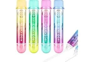 BITOSEE 2 in 1 White Correction Tape and Double Sided Tape Roller, Cute Quick Dry Correction Tape,with Permanent Scrapbook Adhesive Tape Dispenser Tape Runner,for School Office Supplies