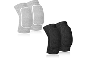 APLZGMG 2 Pairs Elbow Pads Volleyball, Thicken Sponge Tandem Elbow Pads Volleyball for Men Women, Arm Brace Ventilate Sport Elbows Protector Pad, for Basketball Tennis Football Skating (Black Gray)