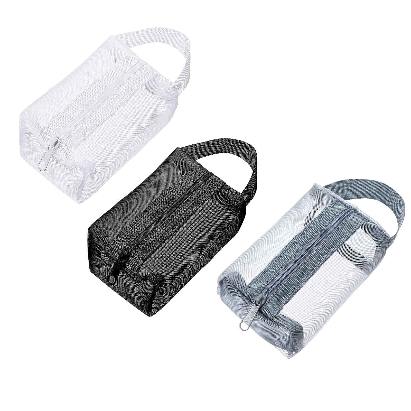 Photo 1 of 3Pcs Small Zipper Pouch,Ymapinc Mesh Makeup Bag Storage Portable Coin Purse Small Mesh Organizer Bags for Lipstick, Cosmetic,Key Holder, Portable Travel Toiletry Organizer Bags