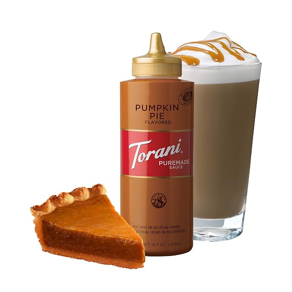 TORANI PUREMADE SAUCE, PUMPKIN PIE, 16.5 OUNCES (PACK OF 4)