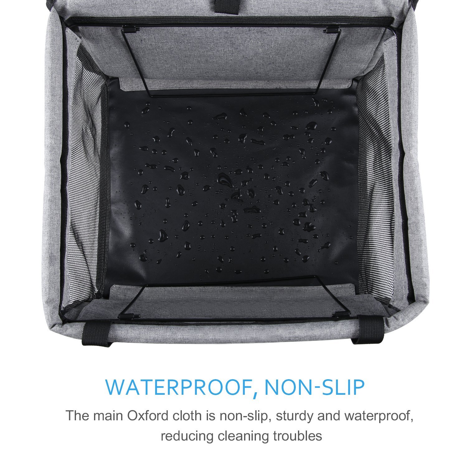 KatzeTatze Pet Car Booster Seat for Dogs Cats, Folding Waterproof Dog Car Seat, Breathable Mesh Design Travel Seat Protector Cover Pet Carrier Bag with Clip-On Safety Leash and Zipper Storage Pocket