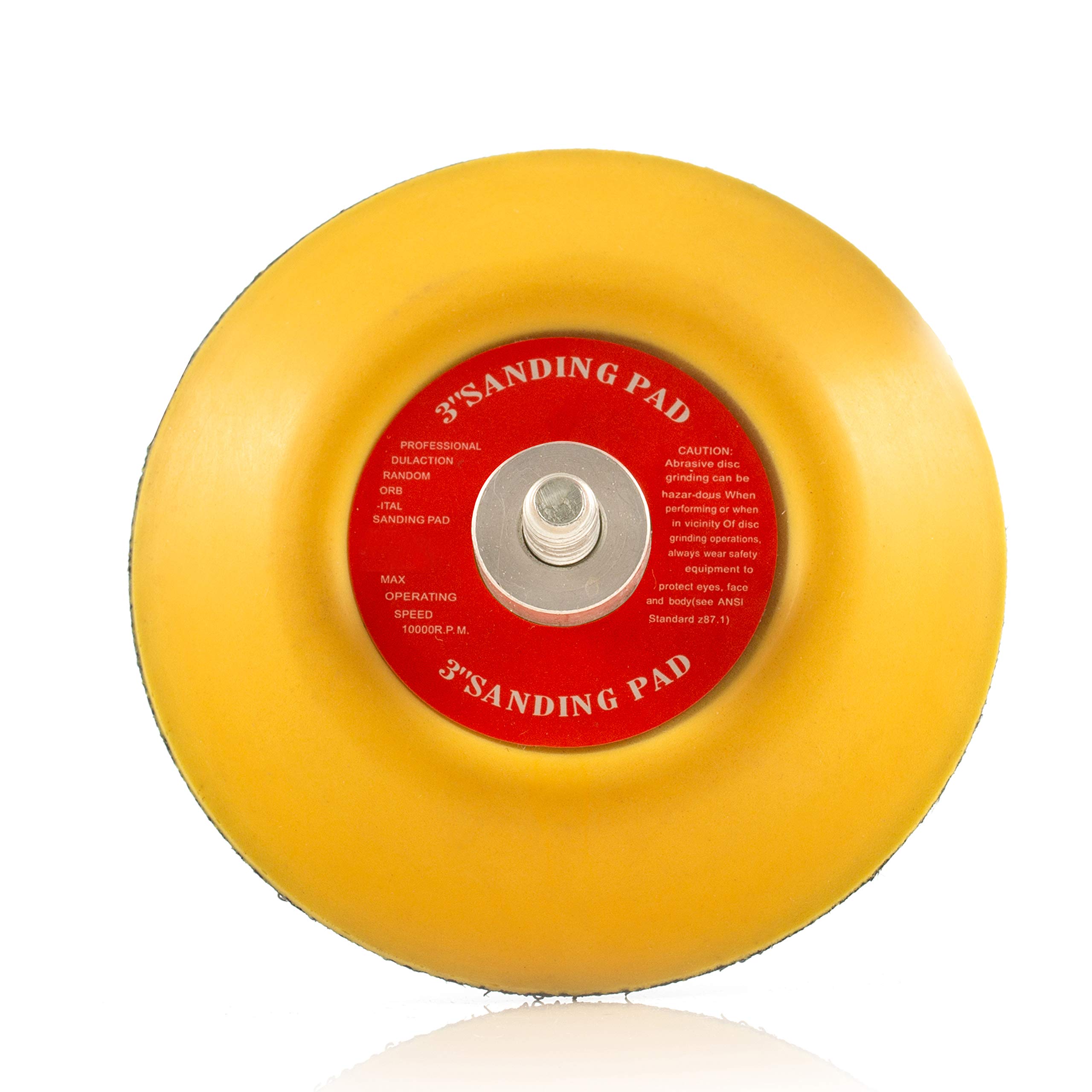Glass Polish 3 inch (75mm) 1/4''-20 Thread Hook and Loop Rotary Backing Pad for Sanding or Polishing - GP12710