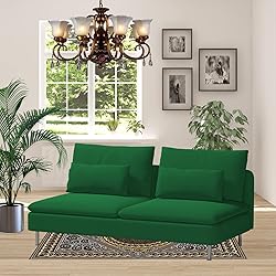 Generic Velvet 3 Seater Sofa Cover (Dark Green) for
