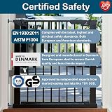 BabyDan Premier Stair Gate Pressure Fit 73.5-93.3 cm Black Made in Denmark view 6