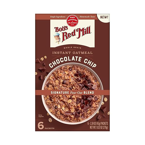 BOB’S RED MILL INSTANT OATMEAL PACKETS, CHOCOLATE CHIP...