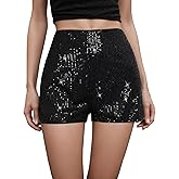 Girls Black Sequin Shorts Kids Sparkle Elastic High Waist Short 5-14 Years