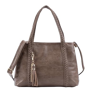 JolieLey Galanti Women Handbags Top-Handle Tote Bags PU Leather Shoulder Satchel Bags by JolieLey Galanti (coffee)