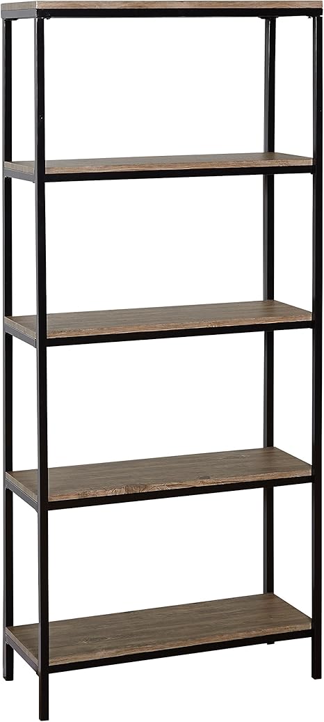 Amazon Com Target Marketing Systems Piazza Collection Mid Century Modern 5 Level Living Room Bookcase Black Wood Furniture Decor target marketing systems piazza collection mid century modern 5 level living room bookcase black wood
