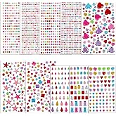 2650 PCS Jewel Stickers for Crafts, Acrylic Gem Stickers for Crafts, Self-Adhesive Rhinestone Gem Sticker Jewels for Scrapbooking Decor, Kids Reward, Makeup, DIY Craft(Multi Colors, Shapes, Sizes)
