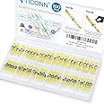 TICONN 100 PCS Solder Seal Wire Connectors, Heat Shrink Butt Connectors, Waterproof and Insulated Electrical Wire Terminals, Butt Splice (100PCS, Yellow)