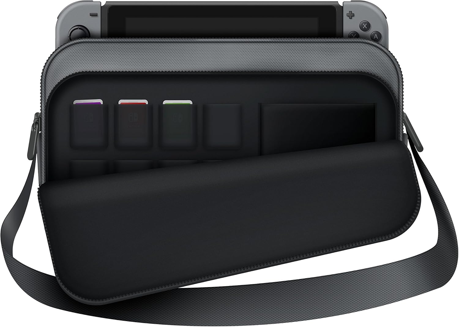 Messenger Bag for Nintendo Switch Console and Accessories, Travel Carry