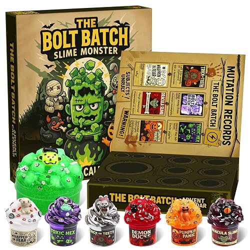 Funewest Advent Calendar 2025-13 Days of Halloween Monster Slime Countdown with Spooky Surprises, Party Favours Gift for Kids Teen Girls Boys