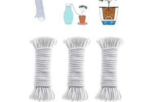 ORIMERC 150 feet 1/4 inch Self Watering Capillary Wick Cord Vacation Plant Sitter Hydroponic Wicking Self-Watering Planter Pot Automatic Water System Device Potted Violet Auto Seedling Waterer Rope