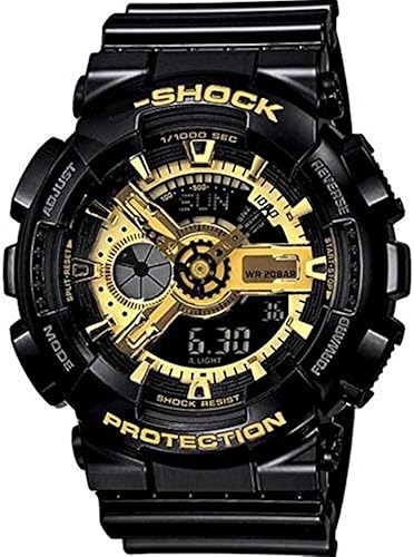 Dual Time Analogue Digital Multicolour Dial Mens Watch - S.SHCK_GOLDEN