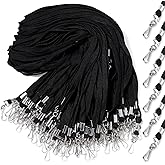 Epakh 200 Pcs Lanyards for ID Name Badge Holder Neck Lanyard Flat with Clips Neck Straps for Office School Nurse