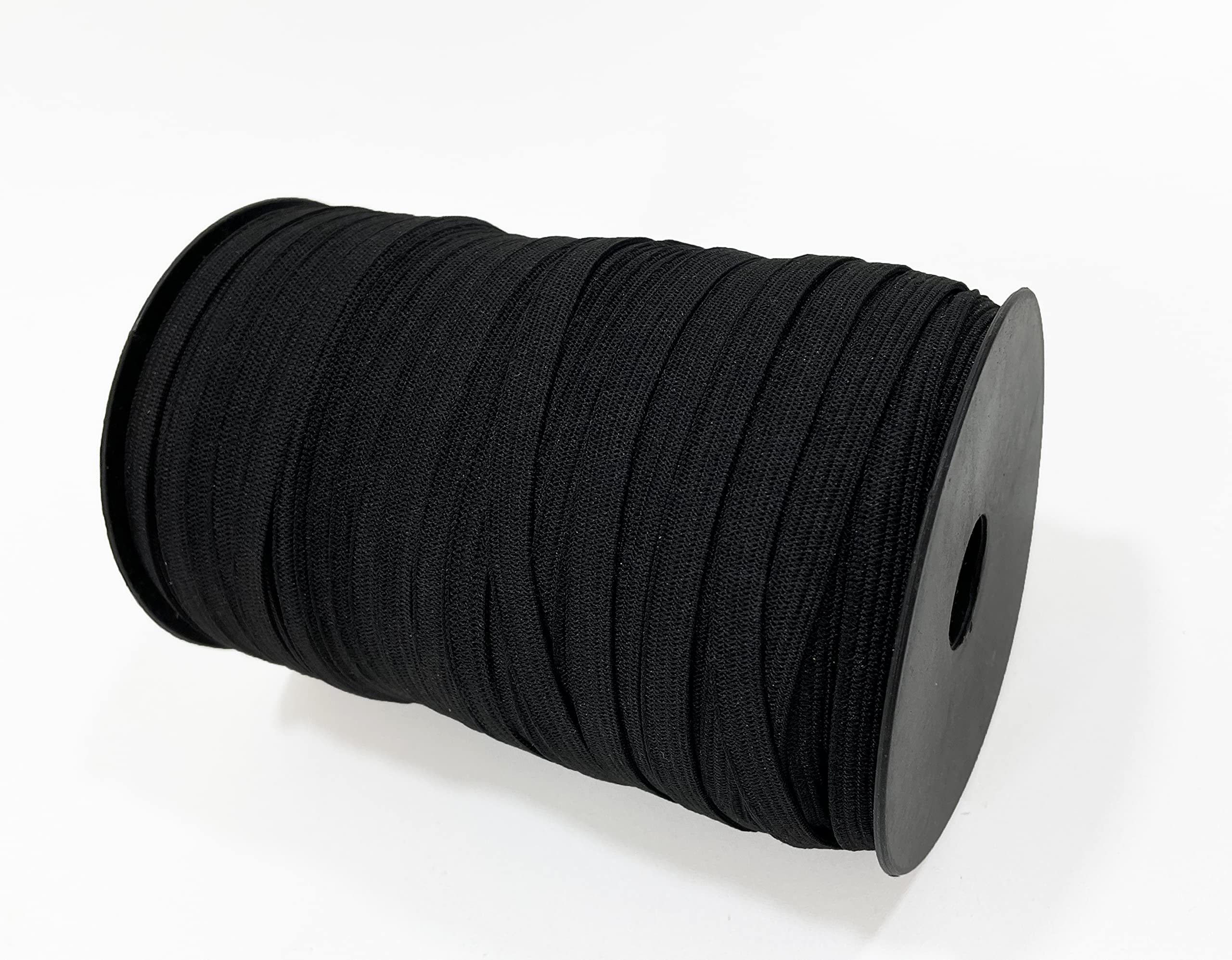 100 Meter Elastic Band for Sewing, Sewing Elastic Ribbon Roll, Elastic Band for Clothing, Craft, Sewing, Haberdashery, Black, (6mm x 100m, 332)