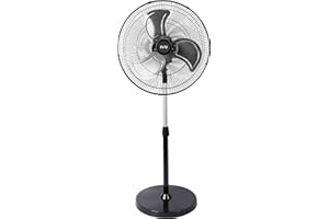 Xcity 18 Inch Oscillating Pedestal Fan, High Velocity Max 3100 CFM Industrial Stand Fan with 90° Tilt & 3 Speed for Warehouse, Garage, Workshop, Offices