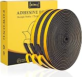 Fowong Adhesive Foam Weather Stripping Tape 6mm x 3mm 15m 3 Rolls