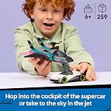 LEGO City Jet vs Car 60489 Building Kit Plane & Supercar with Minifigures view 2