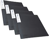 Rapesco 1642 Presentation Folder Antibacterial 10 Pockets A4 Black Pack of 4