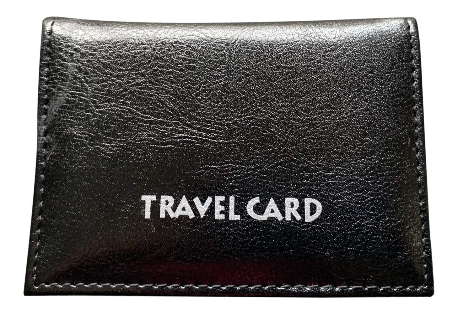 Lorenz Leather Effect Grained PU Travel Pass Bus Card Id Card Holder Cover - Black