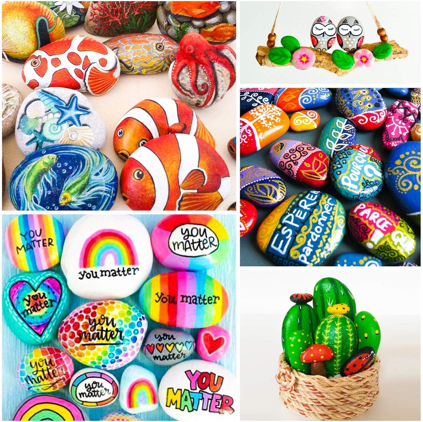 Acrylic Paint Marker Pens, RATEL 24 Colors Premium Waterproof Permanent Paint Art Marker Pen Set