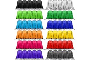HEWASME 120PCS Drawstring Backpack,Drawstring Bags,Sport Bag Bulk Gym Cinch Bag Sack for Women Men Outdoor Sports,12 Colors (120PCS)