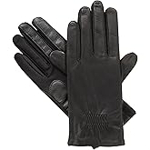 Isotoner Women's Classic Stretch Faux and Genuine Leather Touchscreen Gloves