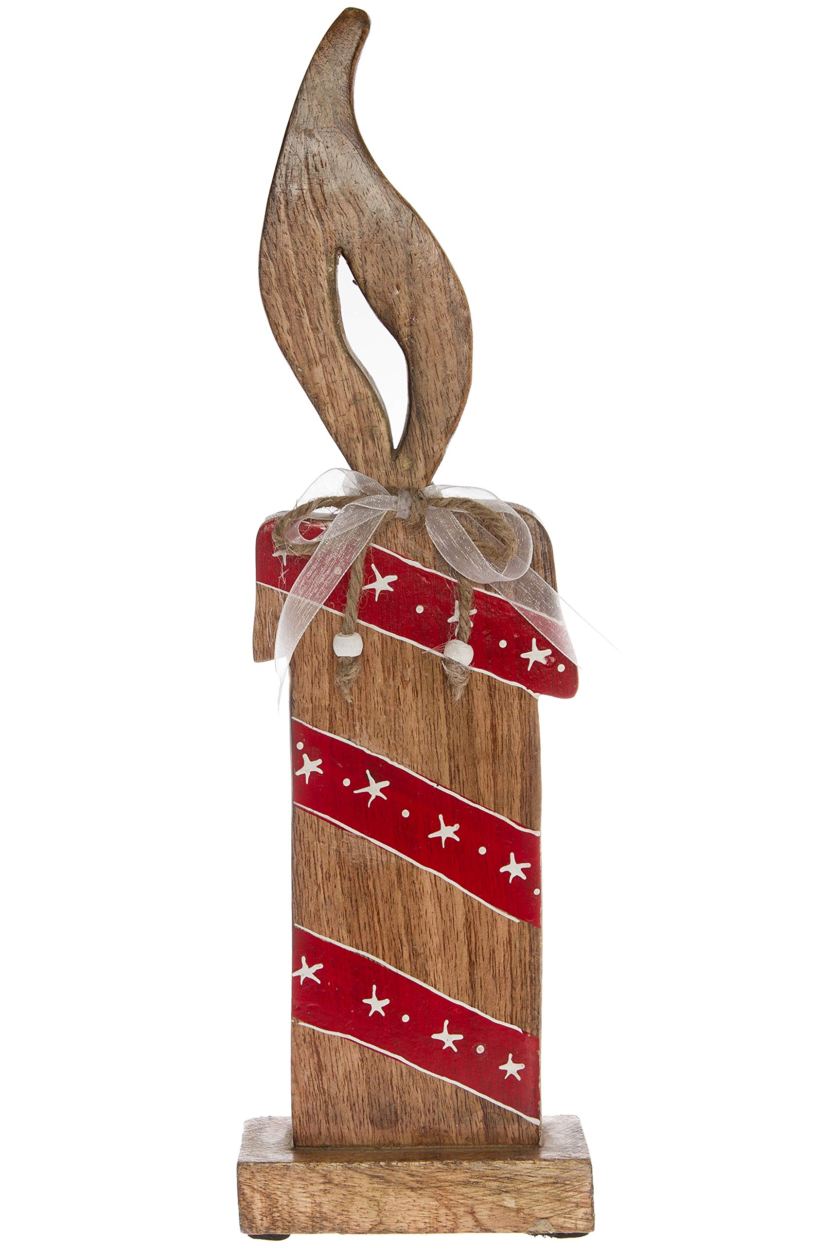 My Flair Christmas Figurine, Wood, red/White, s.h. Artikelmaße