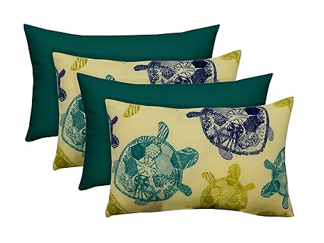Amazon Com Set Of 4 Indoor Outdoor Rectangle Lumbar Decorative