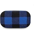 Kikkerland Buffalo Plaid Portable Pocket Compact Travel Small Storage Hinged Box Case Organizer Random Color - Blue/Black, Pi