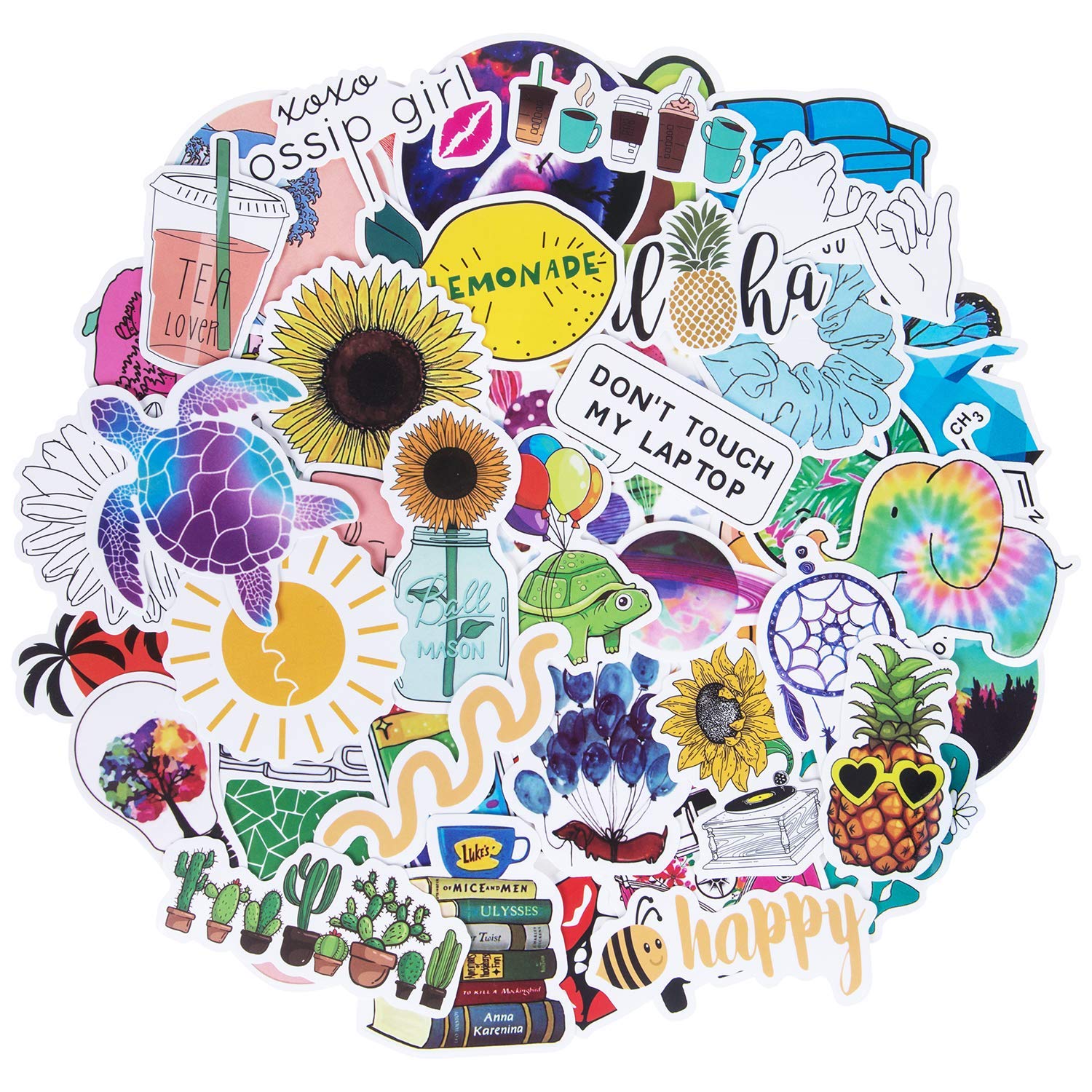 Buy 100 Pack Stickers for Water Bottles, Laptop Stickers Aesthetic Waterproof Trendy Vinyl