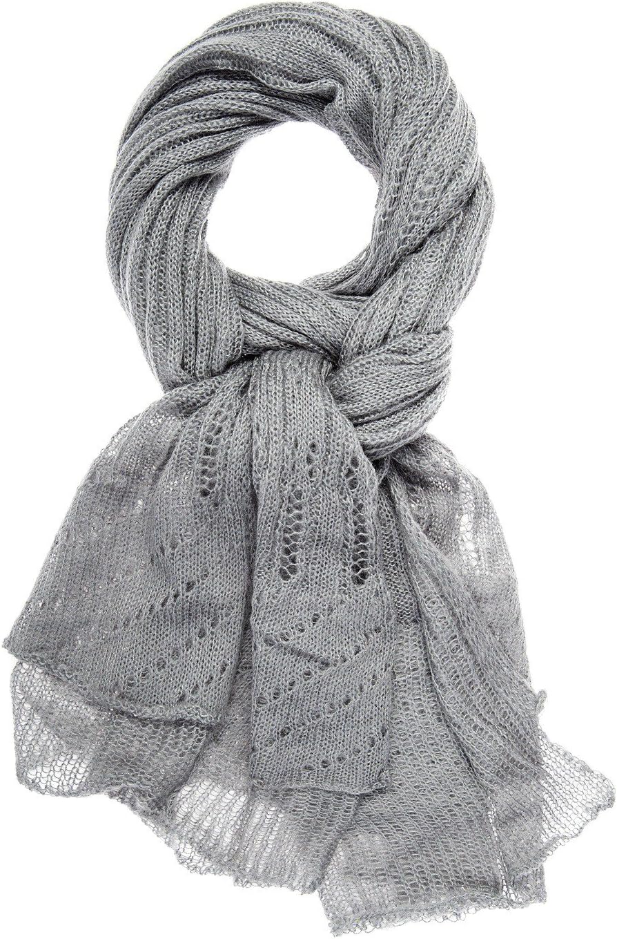 Beautiful knitted scarf, black, Men Women Unisex, 30 x 180 cm, black