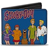 Buckle-Down Scooby Doo Wallet, Bifold, Scooby-Doo Mystery Machine and Character Group Pose Blue, Vegan Leather