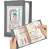 DIY Embroidery Book, Embroidery Stitch Book Kit, DIY Sewing Embroiderys Books of Stitches, with 86/128 Sewing Tips for Beginn