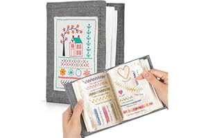 DIY Embroidery Book, Embroidery Stitch Book Kit, DIY Sewing Embroiderys Books of Stitches, with 86/128 Sewing Tips for Beginn