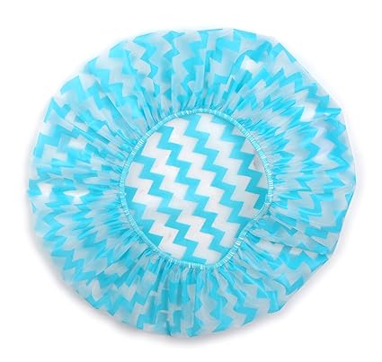 Basicare EVA shower cap-Blue wave design big size