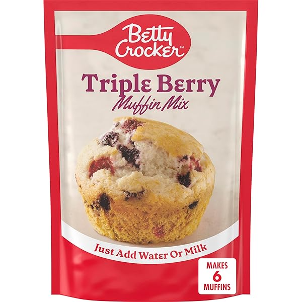 BETTY CROCKER TRIPLE BERRY MUFFIN MIX, 6.5 OZ.